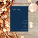 Modern Christmas | Blue Party Invitation<br><div class="desc">This modern Christmas | blue party invitation is perfect for your minimalist shabby chic boho blue and white holiday greeting. The minimal whimsical handwritten calligraphy is delicate and rustic while staying classy and elegant. You will find that everything about this product is editable, so feel free to add pictures or...</div>