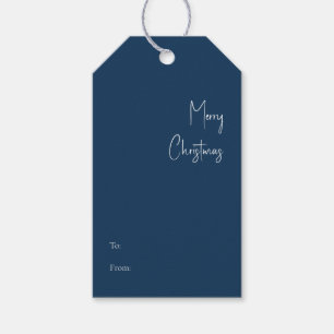 Modern Christmas   Blue To From Gift Tags