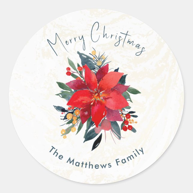 Modern Christmas Botanicals and Berries Seal (Front)