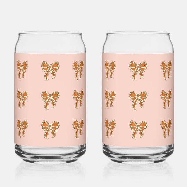 Modern Christmas Can Glass (Front)