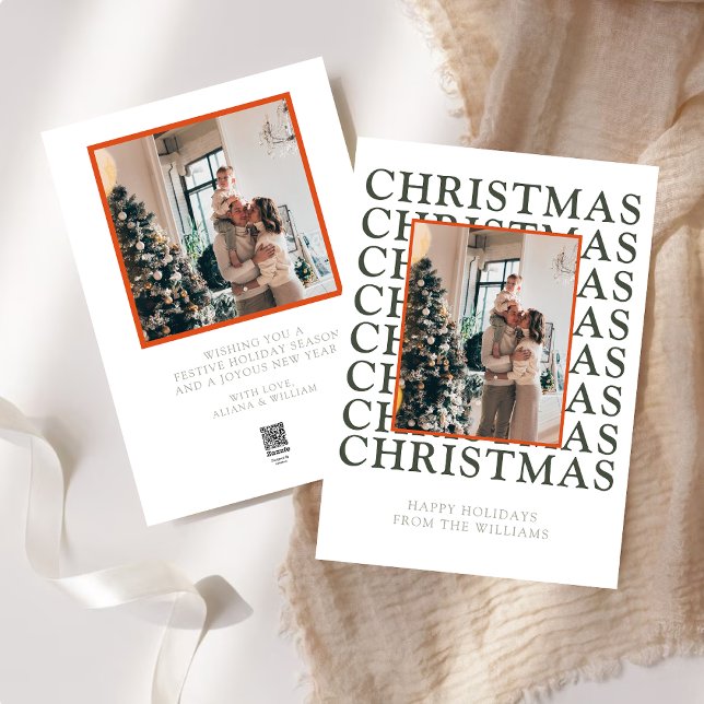 Modern Christmas Card with Photo Template (Creator Uploaded)