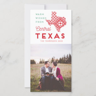 Modern Christmas Central Texas  Holiday Card