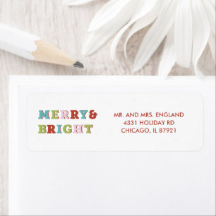 Modern Christmas Colourful Return Address Envelope