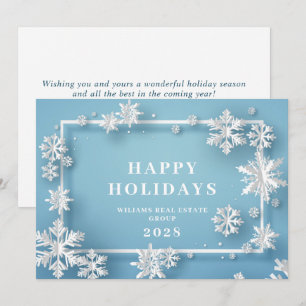 Modern Christmas Composition Corporate Greeting Holiday Card