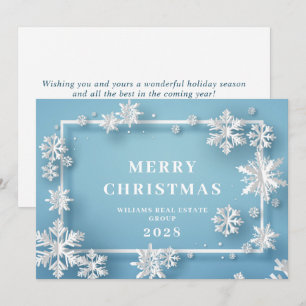 Modern Christmas Composition Corporate Greeting Holiday Card