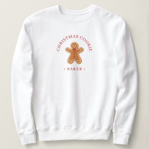 Modern Christmas Cookie Baker Women's Sweatshirt