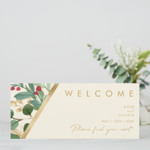 Modern Christmas   Cream Seating Chart Header