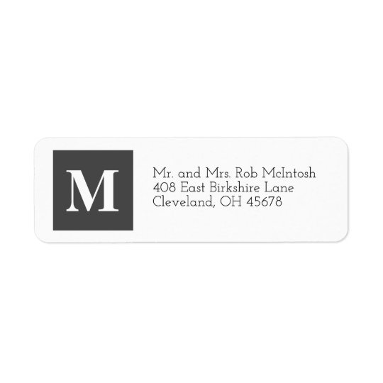 Modern Christmas Cubes Holiday Label Grey Return Address Label