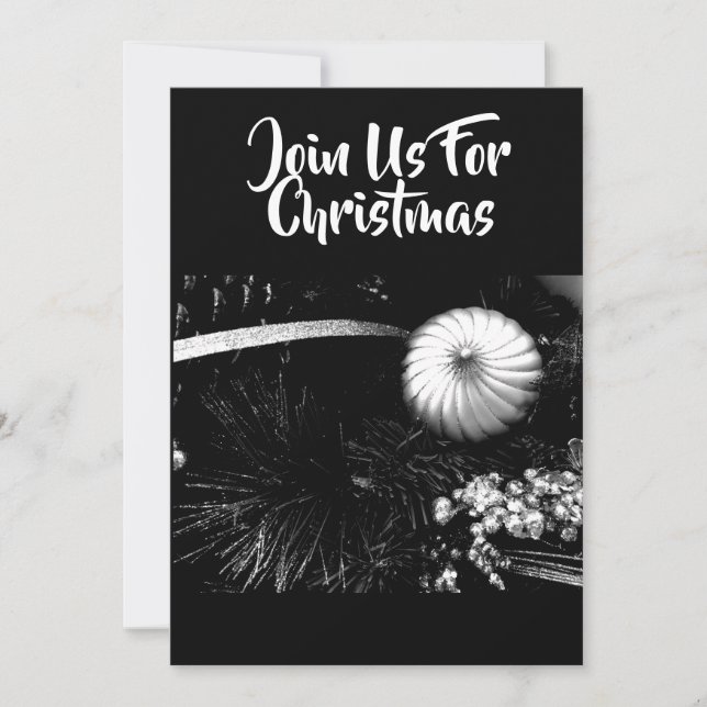 "MODERN CHRISTMAS DECOR" **CHRISTMAS INVITATION** INVITATION (Front)