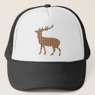 Modern christmas deer trucker hat