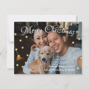 Modern Christmas Family Photo Holiday Card