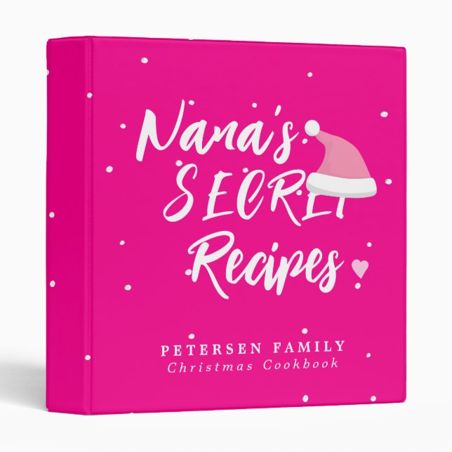 Modern Christmas family recipes cookbook Binder (Front/Spine)