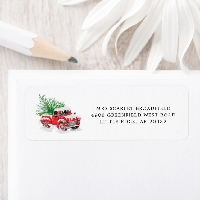 Modern Christmas Family Return Address (Insitu)
