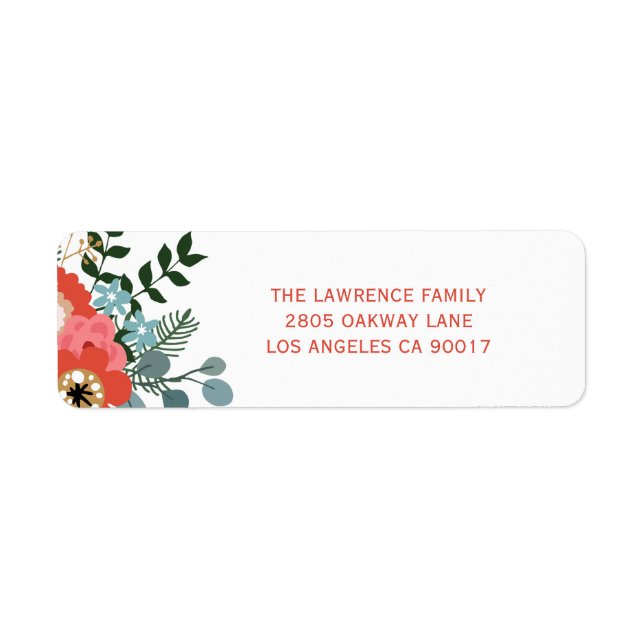 Modern Christmas Flowers Foliage Address (Front)