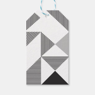 Modern Christmas Geometric Pattern Holiday Gift Tags