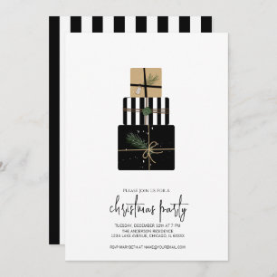 Modern Christmas Gifts Holiday Invitation