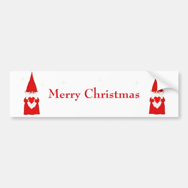 Modern Christmas Gnomes  Bumper Sticker (Front)