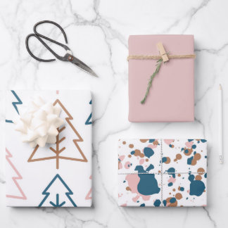 Modern | Christmas | Gold | Minimalistic Wrapping Paper Sheet