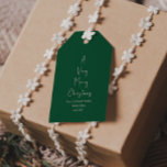 Modern Christmas | Green Family Tree Gift Tags<br><div class="desc">These modern Christmas | green family tree gift tags are perfect for your minimalist shabby chic boho green and white holiday greeting. The minimal whimsical handwritten calligraphy is delicate and rustic while staying classy and elegant. You will find that everything about this product is editable, so feel free to add...</div>