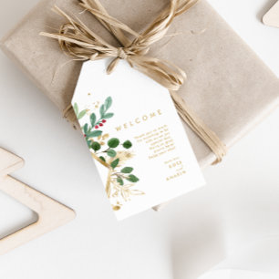 Modern Christmas Greenery   Welcome Gift Tags