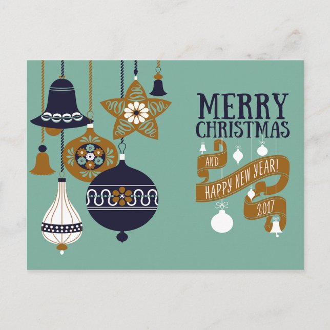 Modern Christmas Greeting Card (Front)