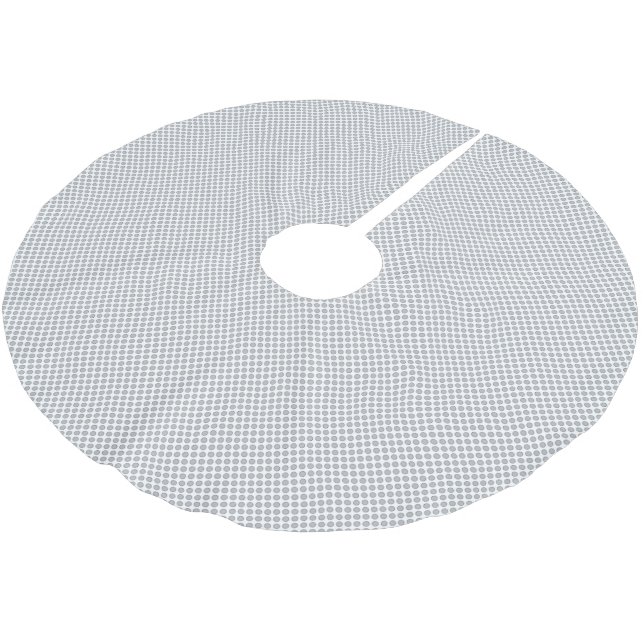 Modern Christmas Grey Pattern Gift Wrap Brushed Polyester Tree Skirt (Angled)