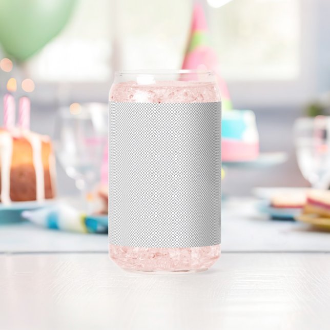 Modern Christmas Grey Pattern Gift Wrap Can Glass (Insitu (Birthday))