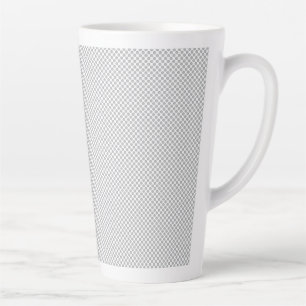 Modern Christmas Grey Pattern Gift Wrap Latte Mug
