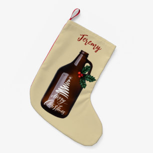 Modern Christmas Growler Beer Jug Small Christmas Stocking