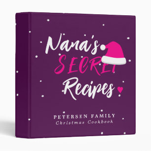 Modern Christmas holiday family recipes cookbook Binder