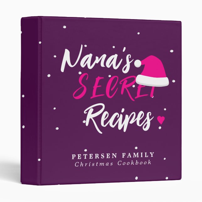 Modern Christmas holiday family recipes cookbook Binder (Front/Spine)