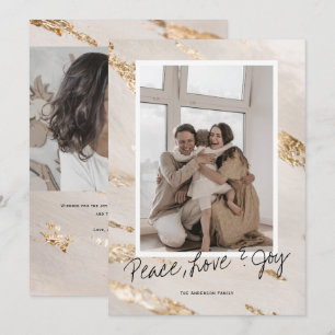 Modern Christmas Holiday greeting family photo Card