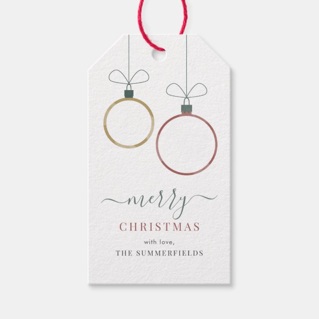 Modern Christmas Holidays Gift Tags (Front)