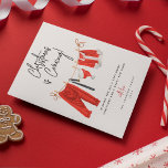 Modern 'Christmas is Coming' Santa Claus  Holiday<br><div class="desc">Funny Modern Christmas Holiday Card - Design features the saying 'Christmas is Coming!',  a washing line of santa claus clothing and a template that is easy to customize.</div>