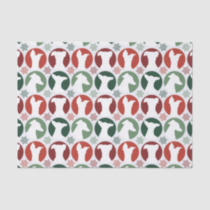 Modern Christmas Italian Greyhound Iggy Tissue Paper