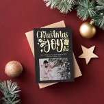 Modern Christmas Joy Photo Foil  Foil Holiday Card<br><div class="desc">Send your Christmas message this year to family and friends in a modern way,  with vibrant colours and beautiful memories. Please have a look at the complete collection of 2023 & 2024 Custom Photo Christmas Holiday Cards,  you will definitely find a design that fits what you are looking for.</div>