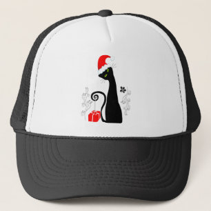 Modern Christmas Kitty Trucker Hat
