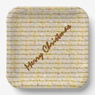 Modern Christmas Luxury Christmas Trees Paper Plate