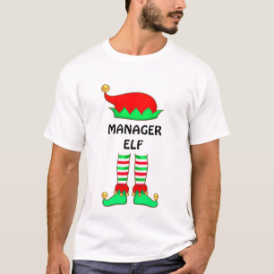 Modern Christmas Manager Elf T-Shirt