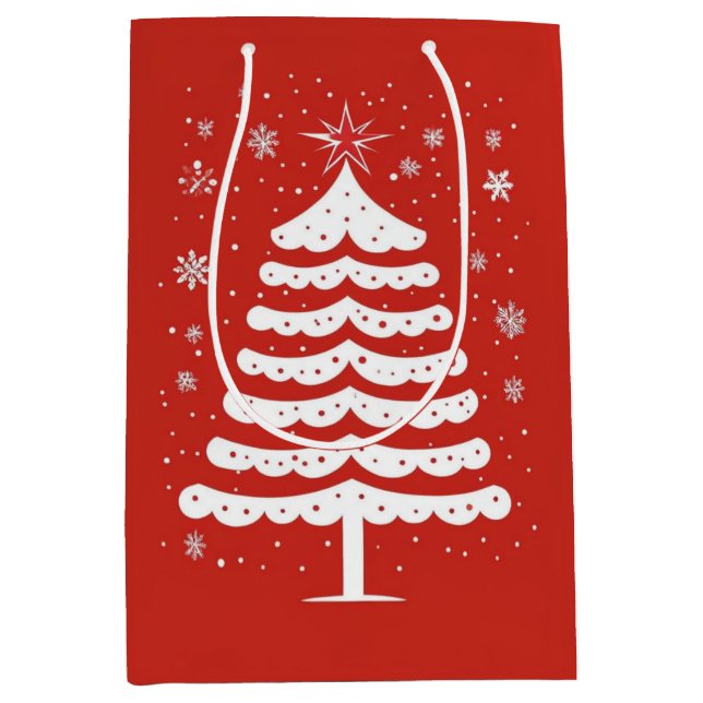 Modern Christmas Medium Gift Bag (Front)