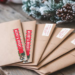 Modern Christmas Merry and Bright Photo Address Wrap Around Label<br><div class="desc">This cute red green stripes Christmas address label will make a great addition to your Holiday cards. You can easily add your photograph,  sender's name,  and return address.</div>
