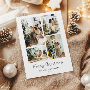Modern Christmas Merry Christmas Photo Holiday Card