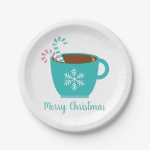 Modern Christmas Mug Customizable Paper Plate