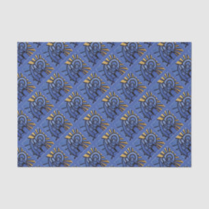 Modern Christmas Nativity Jesus Mary Joseph Blue Tissue Paper