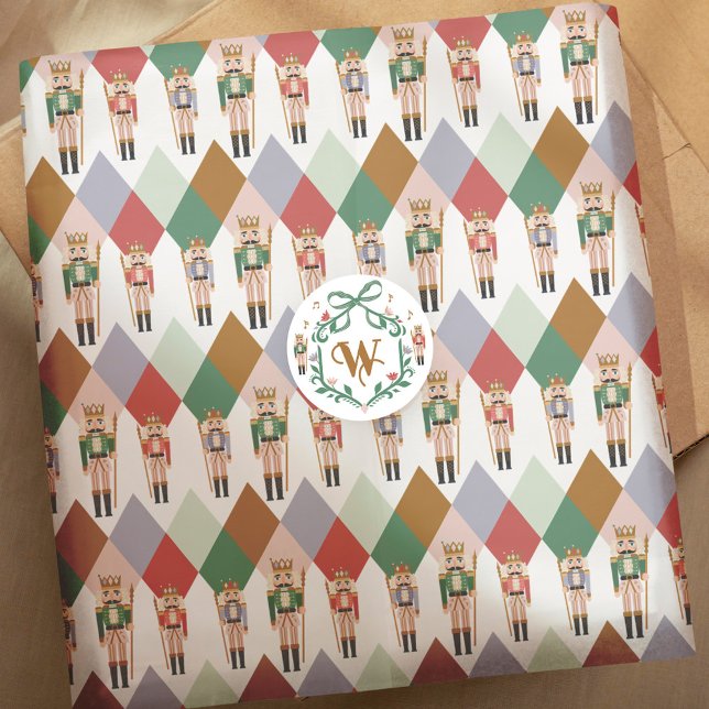 Modern Christmas Nutcracker Argyle Diamond Pattern Tissue Paper (Modern Christmas Nutcracker Argyle Diamond Pattern Tissue Paper)