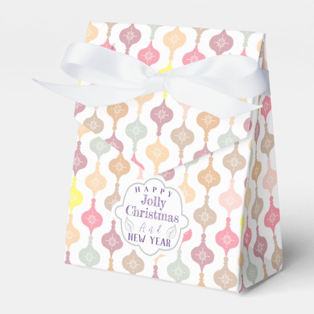 Modern Christmas Ornament  Favor Box (Front Side)
