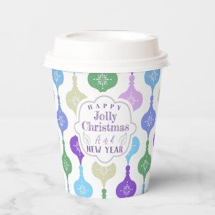 Modern Christmas Ornament Paper Cups