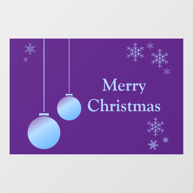 Modern Christmas Ornaments and Snowflakes  Window Cling (Sheet)