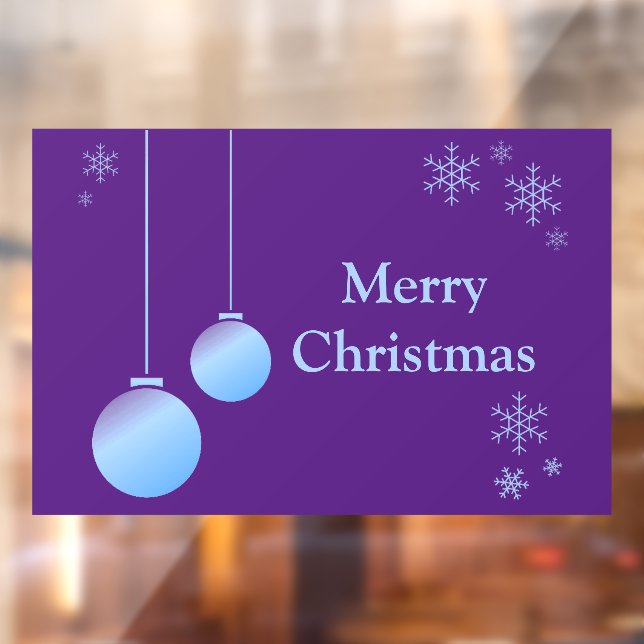 Modern Christmas Ornaments and Snowflakes  Window Cling (Sheet 2)