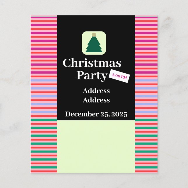 Modern Christmas Party Flyer (Front)
